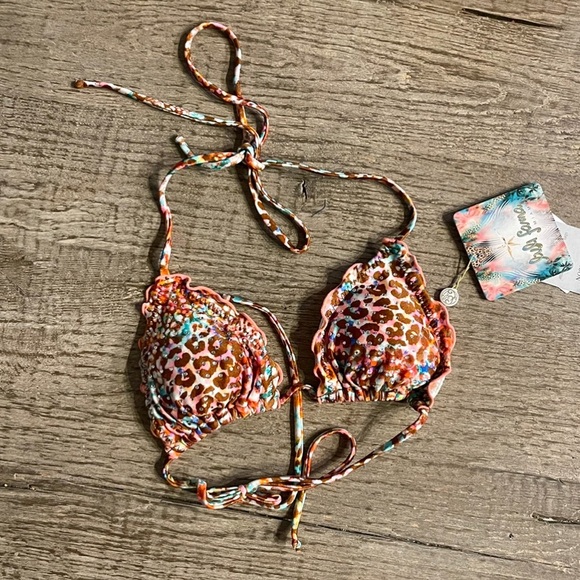 Luli Fama Untamable Crystal Wavy Bikini Top. - Picture 5 of 8